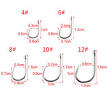 100pcs Fishing Hook Bait Barb Fishhook Lure Tackle With Box Size 4/6/8/10/12 Best Seller