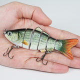 Lifelike Fishing Lure 6 Segment Crankbait  10cm