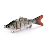 Lixada 6-Segment Fishing Lure 3D Eye Crankbait  10cm