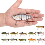 Lixada 6-Segment Fishing Lure 3D Eye Crankbait  10cm