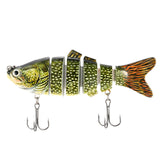 Lixada 6-Segment Fishing Lure 3D Eye Crankbait  10cm