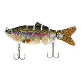 Lixada 6-Segment Fishing Lure 3D Eye Crankbait  10cm